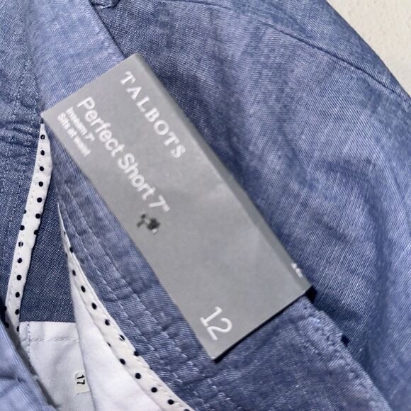 Talbots Blue Perfect 7" Shorts Womens Size 12 NEW - Picture 4 of 6